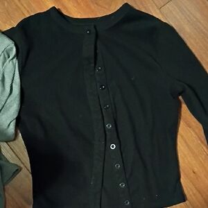 Black Button-Up Cardigan